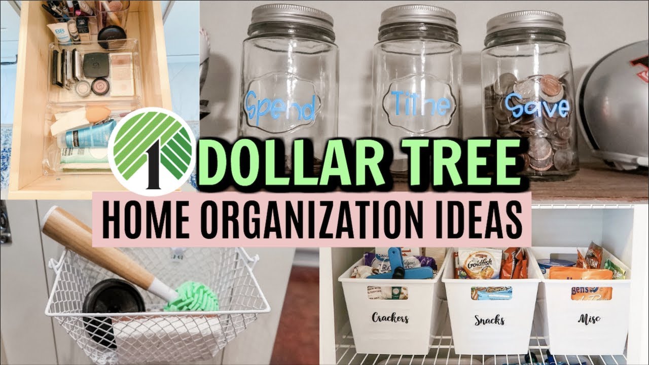 DOLLAR TREE HOME ORGANIZING IDEAS // ORGANIZING ON A BUDGET // MAKEUP ORGANIZATION YouTube