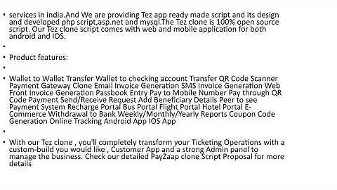 Tez Clone Script | Tez Clone | DOD IT SOLUTIONS