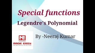 Recurrance relation for Legendre polynomial part5