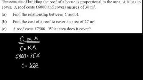 9-1 GCSE Maths - Direct and Inverse Proportion (Variation) - Higher and Foundation
