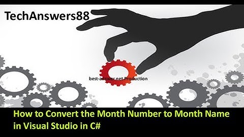 How to convert the Month Number to Month Name in Visual Studio C#