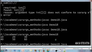 Varargs method in Java Part 9