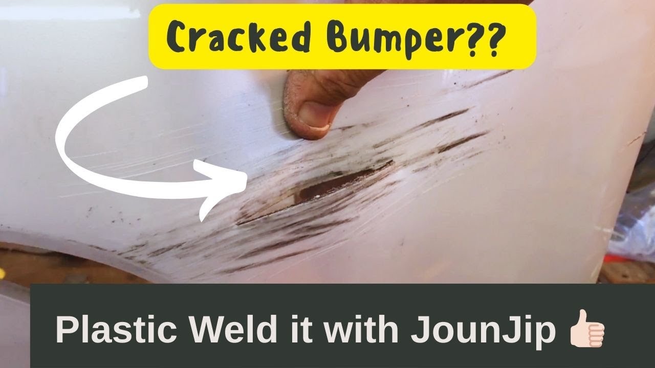 Cracked Bumper Repair! Using JounJip UL Listed Plastic Welding Kit- DIY Plastic Repair