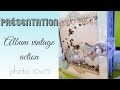 Presentation album vintage elements action  pour photo 10x15  chat scrap 