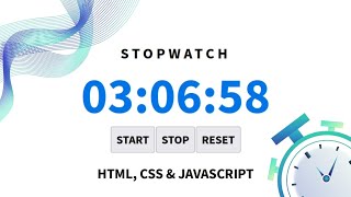 JavaScript Stopwatch | JavaScript Basic Projects | HTML, CSS & JavaScript