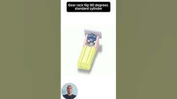 Gear rack flip 90 degrees standard cylinder #mechanism #mechanical #machine #3ddesign  #engineering