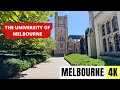 Melbourne australia  4k the university of melbourne  walking tour 2024