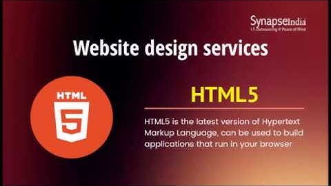 Website Design by SynapseIndia using HTML5