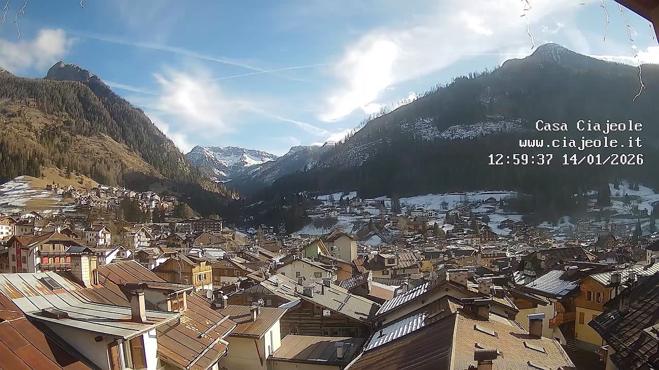 Timelapse 14/01/2026 - Webcam Casa Ciajeole - Moena, Val di Fassa, Dolomiti