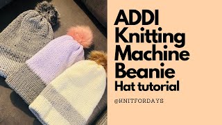 Got an addi king size knitting machine as an early birthday present, made  my first beanie on it 😍🧶 : r/somethingimade