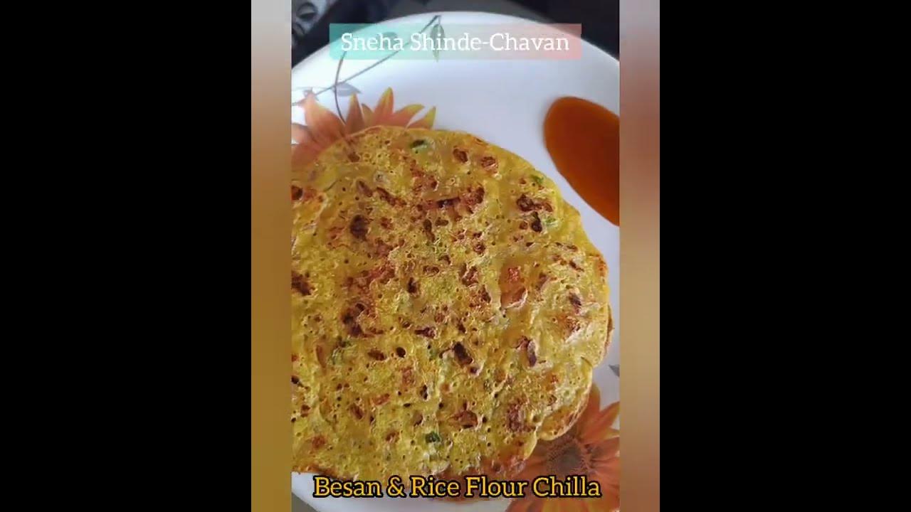 Besan & Rice Flour Chilla Veg Omlette Easy & Healthy Breakfast