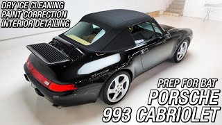 Porsche 911 993 Cabriolet for BaT auction Dry Ice Cleaning & Detailing