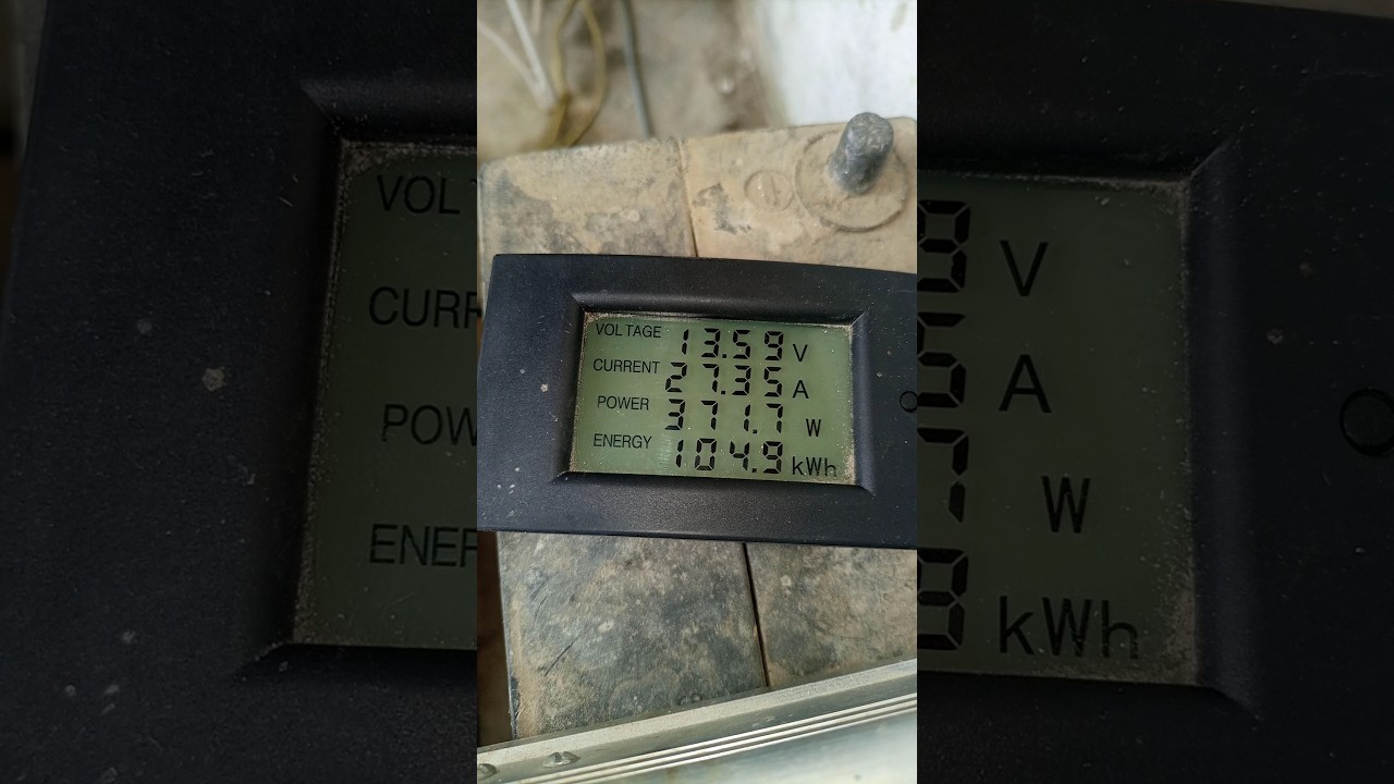 Solar power meter. DC energy meter KWh Voltage current ampere power watts all in one display LED LCD