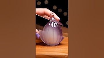 ​🔪 Satisfying Onion Cutting ASMR | Sharp Knife Skills & Crisp Slices 🧅 #ai #aiasmr #onion #shorts