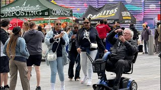 NYC LIVE Walk: Downtown Financial District & Manhattan exploration Smorgasburg Food Festival 2024