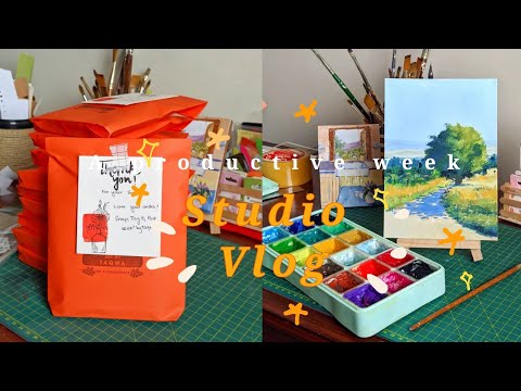Studio Vlog 09 | A productive week | Art by Taqwa - YouTube