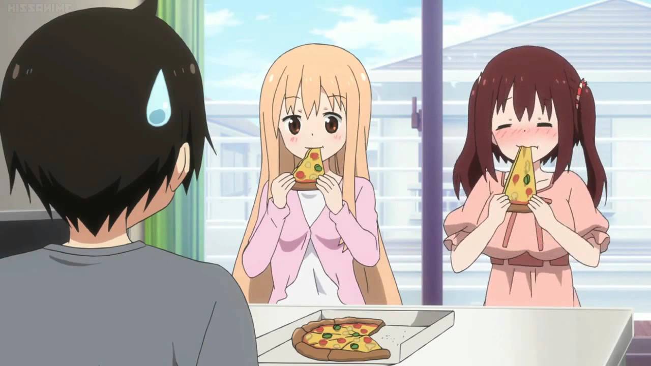 Umaru And Ebina Try To Eat Pizza YouTube