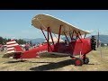 New Standard D-25 Biplane engine start | Arlington Fly-In 2013