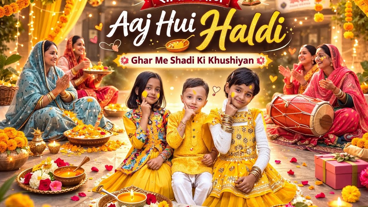 Shadi Series 🩷 Haldi vlog ✨#trending #viral #minivlog #makeithappn #wedding #youtubevideo #fyp #fun 