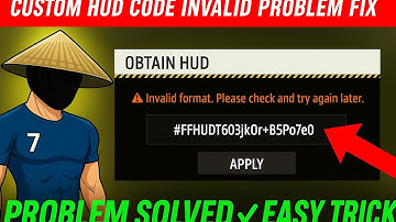 ⚠️ “Free Fire HUD Code Error FIX 🔥 | Invalid Code Problem Solved!” #freefire #firezoneyt 