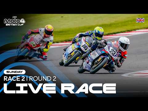 🔴 LIVE RACE 2 | Round 2 - Donington Park | 2026 Moto4 British Cup