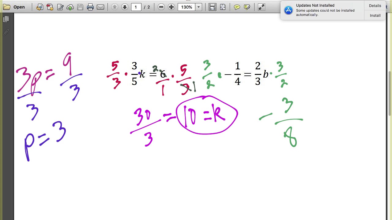 2 2 One Step Equations - YouTube
