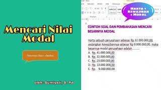 Cara Mencari Nilai Modal (Contoh Soal dan Pembahasan)
