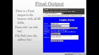 How to create a login form in KompoZer