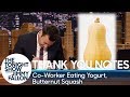 Thank You Notes: Co-Worker Eating Yogurt, Butternut Squash