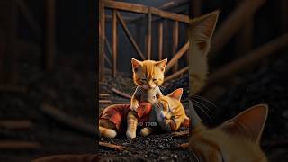 Poor Cat Did Everything To Save ahis Mom😭❤️ #catstory #renutoon #cartoon #shorts