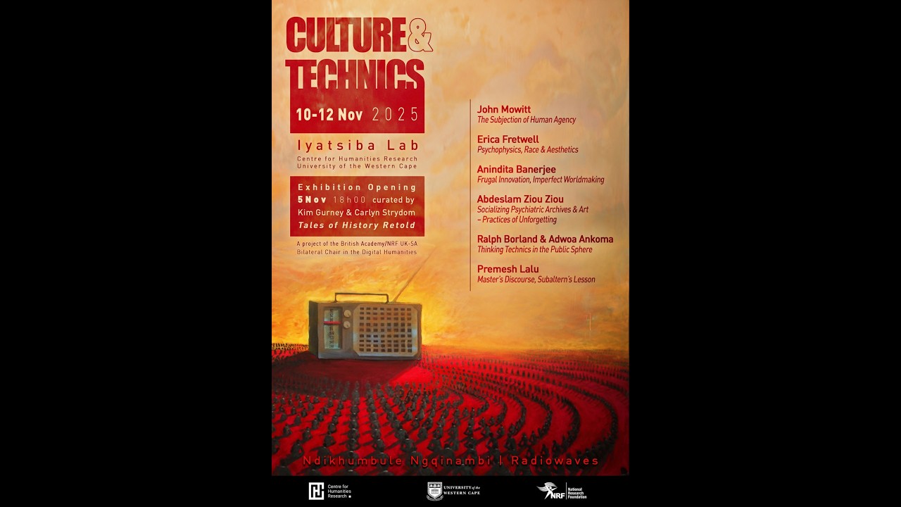 Digital Humanities Chair | Abdeslam Ziou Ziou: Culture & Technics Workshop | 10-12 November 2025
