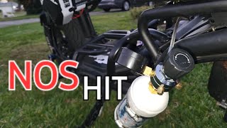 Moddog GY6 Scooter Gets Nitrous NOS.  Way Faster AND Quicker.  How to Install