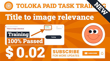 Title to image relevance Training Toloka. 0.02$ Per Task, 100% Passed