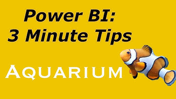 Power BI: 3 Minute Tip - Fun Aquarium Visual