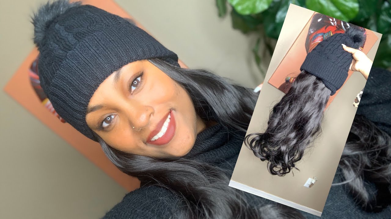 WARM WINTER HAT WIG FROM AMAZON 