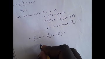 Proving the formula for mean