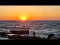 Sonnenaufgang am klausdorfer strand auf fehmarn