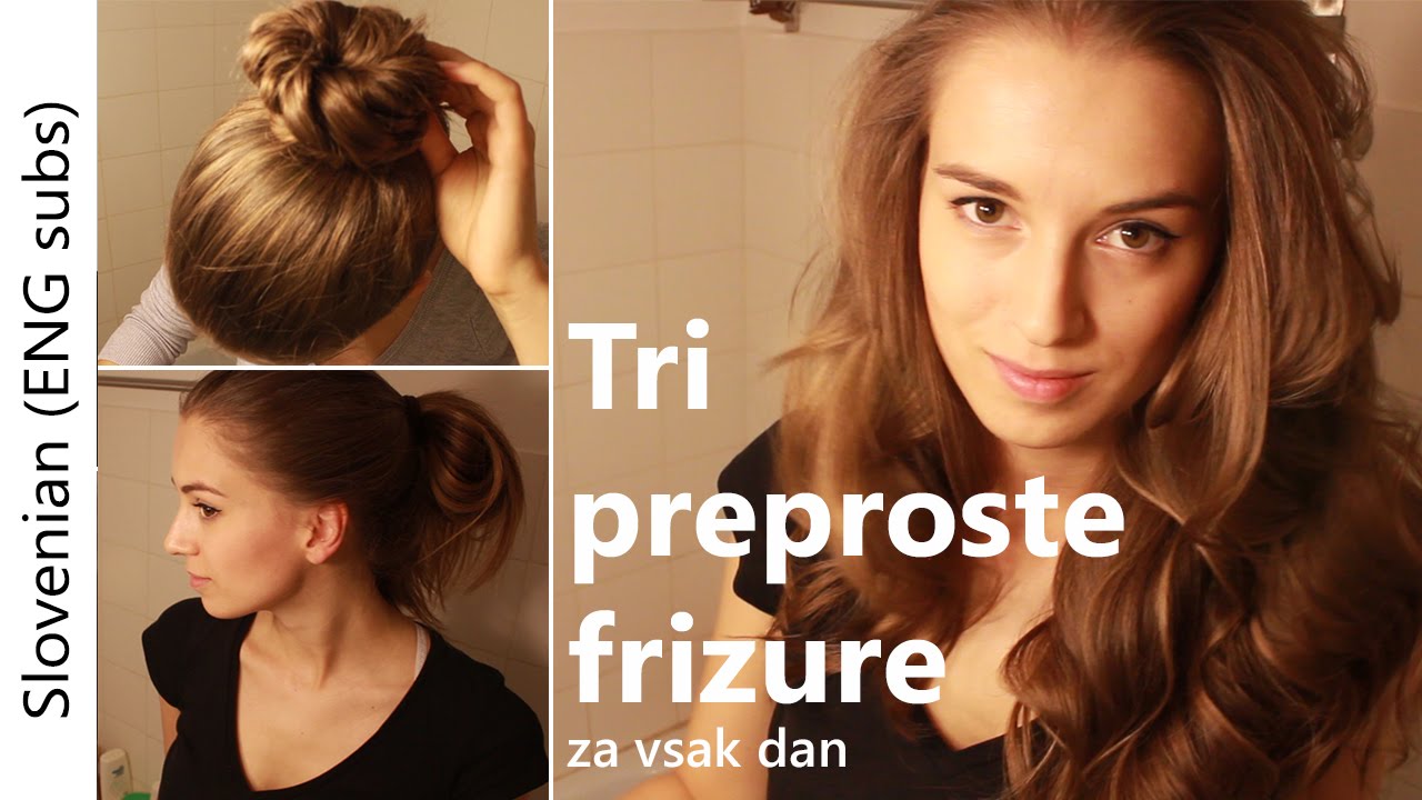 3 Quick & Easy Hair Styles | Tri preproste frizure [ENG subs] | Tjaša Deu