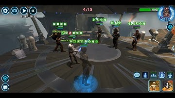 [3v3] CLS/Chewpio/C-3PO (-75% dmg) vs Tarrful/Vandor/Vet Chewie (Speed up, Grit, L9 Tar): 56 banners