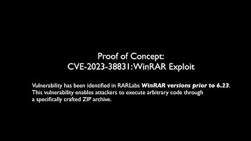CVE-2023-38831: WinRAR Exploit Proof of Concept (PoC)