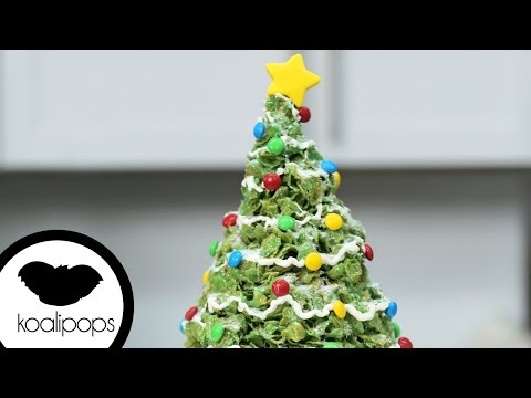 How to Make Marshmallow and Cornflakes Giant Christmas Tree Treats