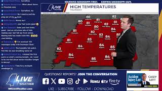 LIVE at 9: Tracking out thunderstorms across north Mississippi
