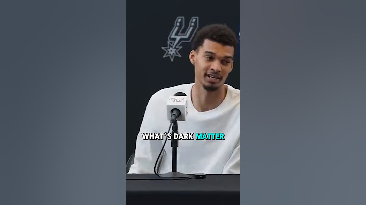 Wemby explains what dark matter is 🧠 (via @spurs)