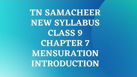 Samacheer|New Syllabus |Class 9 maths |chapter 7 |mensuration |introduction|heron