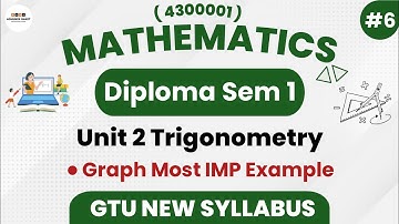 Graph Most IMP Example | Ch-2 Trigonometry | Part 6 | Diploma Sem 1 Mathematics |GTU Diploma 2023-24