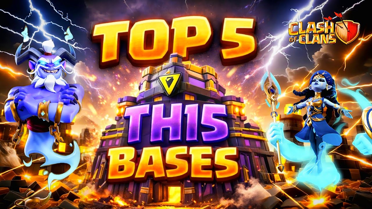 ТОП-5 баз TH15 2026 🔥 Без поражений в войнах, CWL и продвижении по трофеям