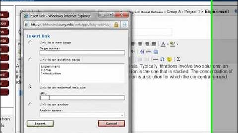 How to add web links, images and YouTube videos in a wiki page