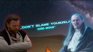 Qui-Gon talks to Obi-Wan on Tatooine
