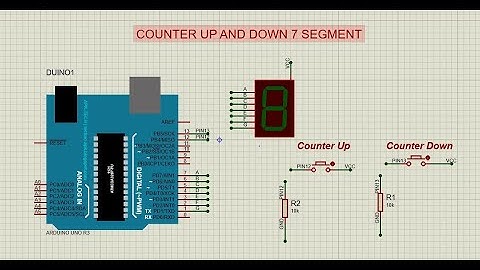 Simulasi 7 Segment Counter Up & Down pada Proteus - Based on Arduino Uno | Indonesia