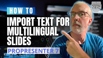 ProPresenter 7 Tutorial: How to add multiple languages to a slide (a MUST for bilingual churches!)